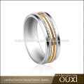 Factory wholesale large size man gold micro pave 316l stainless steel designer rings